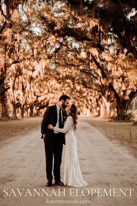 Savannah Elopement Savannah Elopement, Dreamy Sunset, Forsyth Park, Beach Elopement, Savannah Ga, Fun Couple, Destination Elopement, Elopement Inspiration, Sunset Photos