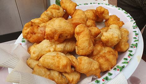 ZEPPOLE RECIPE | Zippoli Calabrese (Fried Dough with Anchovy) Zeppoli Recipe, Zeppole Recipe, Savory Donuts, Fried Donuts, Pizza Fries, Oven Roasted Potatoes, Fried Dough, Italian Cookies, Honey And Cinnamon