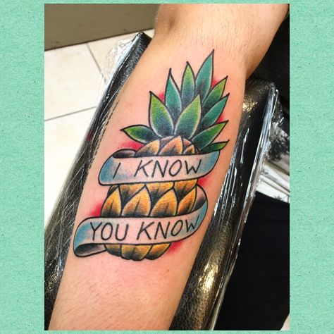 Psych USA tattoo #tattoo #PsychUSA #pineapple #pineappletattoo Matching Pineapple Tattoo, Upside Down Pineapple Tattoo Ideas, Upside Down Pineapple Tattoo, Pinapple Tattoos, Upside Down Pineapple, Pineapple Tattoo, Usa Tattoo, Tattoo Board, Tastefully Simple