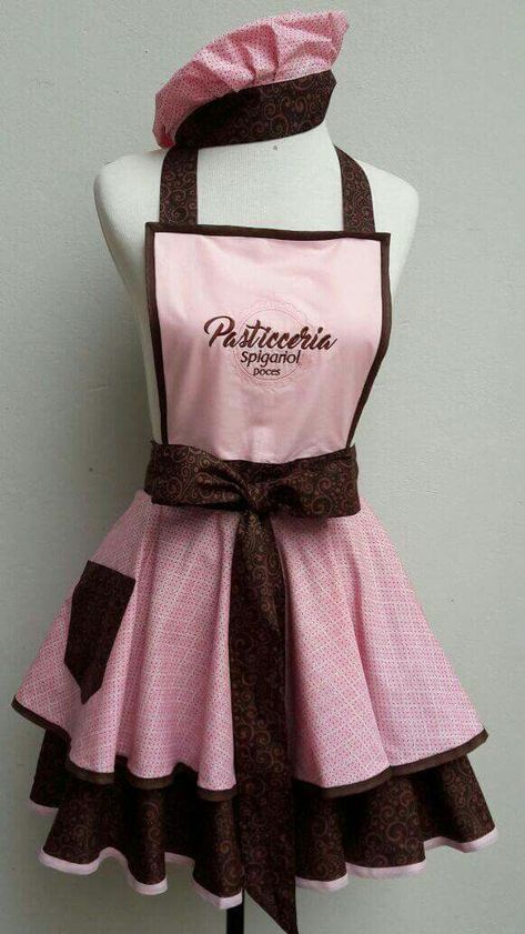 Bakery Uniform Ideas Woman, Cafe Uniform, Cafe Apron, Towel Dress, Chef Clothes, Girl Apron, Cute Aprons, Personalized Aprons, Diy Sewing Clothes