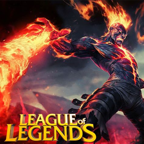 This is Brand. The Fiery Vengeance! He burns everything in his path. Hes my main champion. Easy to use, and very powerful when hes Fed. Goku 2, League Legends, Champions League Of Legends, Lol Champions, League Of Legends Characters, Creature Artwork, Music Backgrounds, Riot Games, Lol League Of Legends