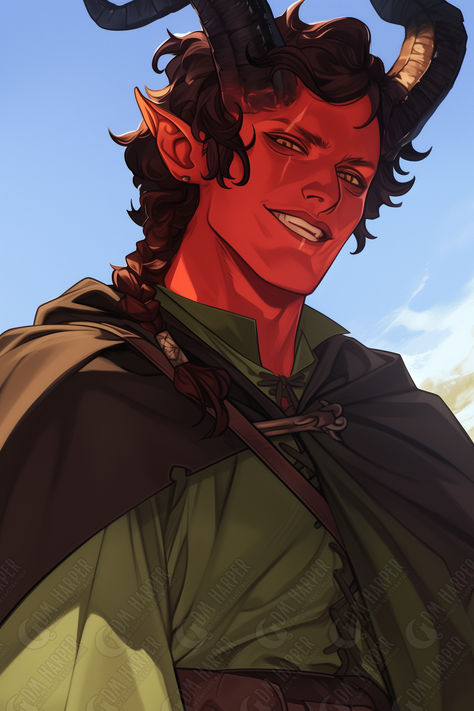 Tiefling Bard Tiefling Ranger Dnd, Tiefling Barbarian Male, Tiefling Bard Dnd, Tiefling Male Art, Male Tiefling Character Design, Tiefling Male Character Concept, Tiefling Gunslinger, Istp Female, Dnd Tiefling Male