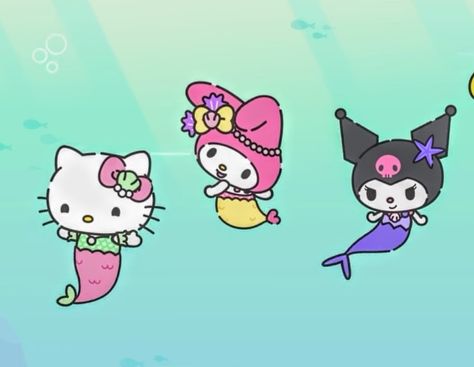 Trio Hello Kitty Pfp, Hello Kitty Trio Matching Pfps, Sanrio Group Pfp, Famous Trios Characters, Trio Cartoon Characters, Trio Pfps, Best Friend Wallpaper, Best Friends Cartoon, Friend Cartoon