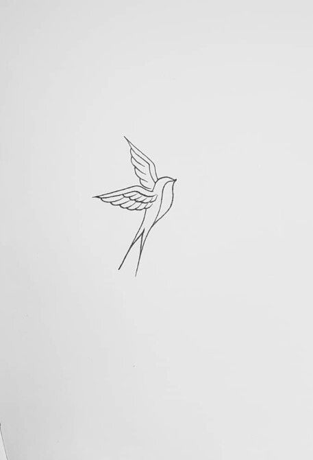 Small Sparrow Tattoos, Sparrow Tattoos, Simple Bird Tattoo, Little Bird Tattoos, Tiny Bird Tattoos, Bird Tattoos For Women, Vogel Tattoo, Sparrow Tattoo, Small Bird Tattoo