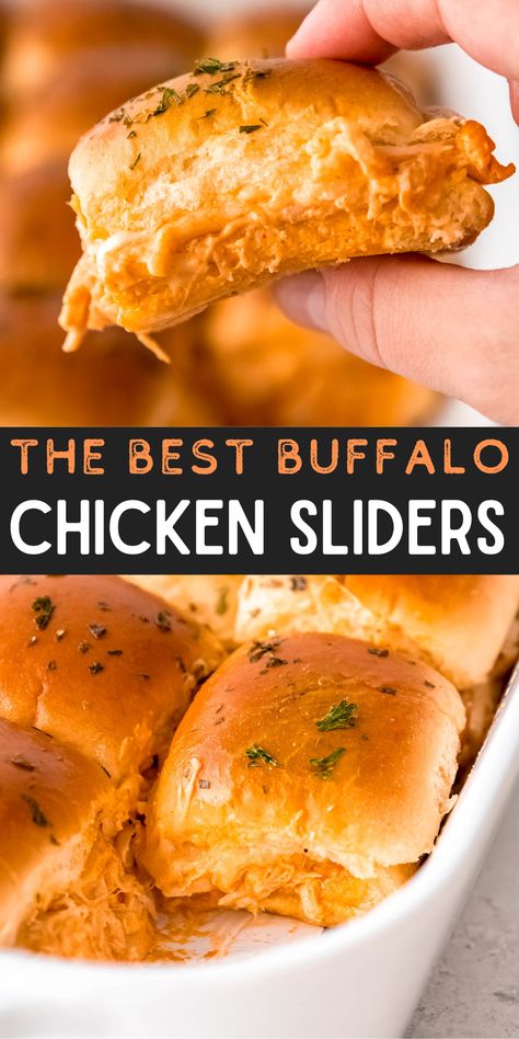 soft Hawaiian rolls stuffed with spicy buffalo chicken and cheese. Buffalo Chicken Slider, Buffalo Chicken Sliders Recipes, Sliders Recipes Hawaiian Rolls, Asian Turkey, Easy Slider Recipes, Sliders Recipes Chicken, Turkey Sliders, Buffalo Chicken Sliders, Buffalo Chicken Recipes