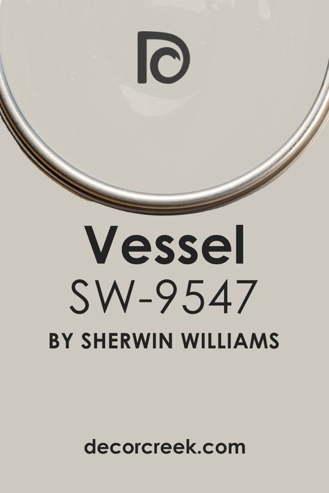 Vessel SW 9547 Paint Color by Sherwin-Williams Sw Intuitive Paint, Sherwin Williams Vessel, Sw Vintage Vessel, Vessel Sherwin Williams, Sherwin Williams Whirlpool Paint, Sw Whirlpool Paint Color, Sherwin Williams Ethereal Mood, Pretty Pallets, Poised Taupe