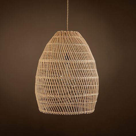 Bayou Breeze Alleman 1 - Light Single Dome Pendant & Reviews | Wayfair Rattan Light, Rattan Shades, Kitchen Island Linear Pendant, Light Decor, Rattan Pendant Light, Pendant Light Design, Handmade Lamps, Wood Shades, Bell Pendant