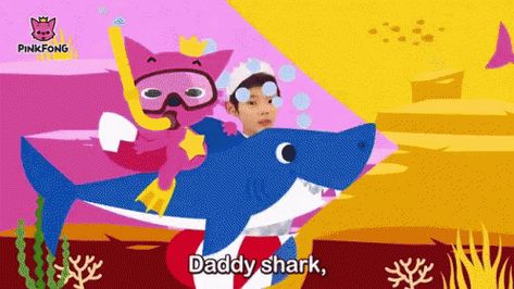 Shark Gif, Toddler Songs, Baby Shark Song, Songs For Toddlers, Songs Videos, Song Dance, Baby Shark, Animated Gif, Cool Gifs