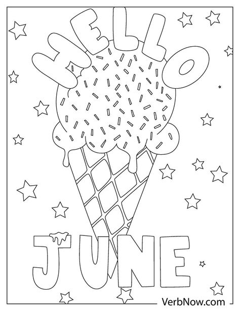 June4 June Coloring Pages, Mint Margarita, June Colors, Super Mario Coloring Pages, Stitch Coloring Pages, Summer Coloring, Hello June, Star Coloring Pages, Flag Coloring Pages