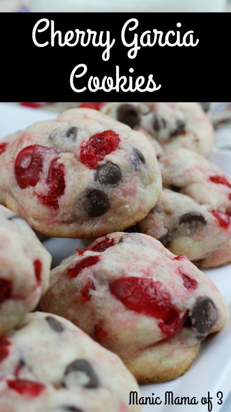 Xmas Snacks, Cherry Stuff, Cherry Cookies Recipes, Cherry Garcia, Santa Snacks, Stuffed Cookies, Cookies With Chocolate, Cherry Cookies, Tough Cookie