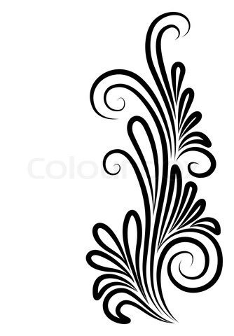 Vector of 'corner, flourishes, old' Swirl Designs Pattern, Swirly Vines Drawing, Door Stencil, Kolka Design, Swirl Design Pattern, Floral Swirl Pattern, Decorative Scrolls Swirls, Victorian Swirls Design, Corner Door