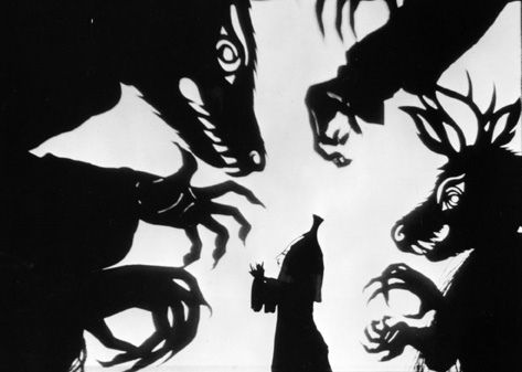 Shadow puppets Papercut Animation, Shadow Puppetry, Circus Lights, Shadow Monster, Shadow Theatre, Dark Fairytale, Paper Puppets, Cosmic Horror, Shadow Play