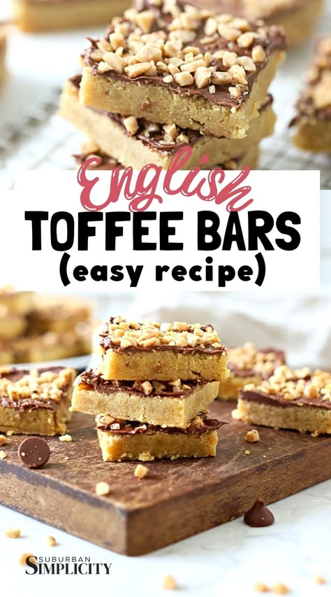 Toffee Nut Bars, What To Make With Toffee Bits, Toffee Chocolate Chip Shortbread Cookies, English Toffee Bits Recipes, English Toffee Bars, Toffee Cookies Bars, Shortbread Toffee Bars, Toffee Squares Recipe, Toffee Shortbread Bars