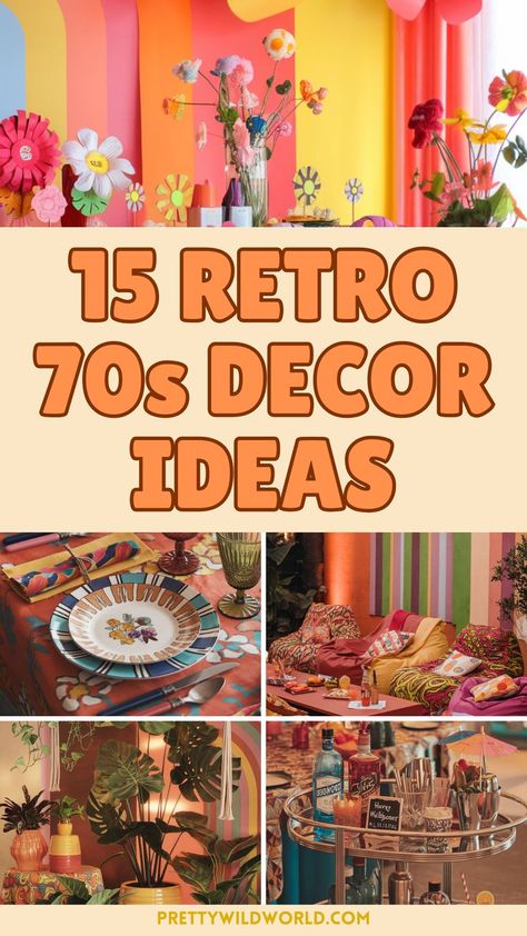 Bring the 1970s to life at your next event with these fabulous 70s party decorations! Discover a range of vibrant 70s party decor options that capture the decade's essence. Engage in creative 70s party decorations diy projects and design unique 70s birthday party ideas decorations photo booths, ensuring your guests have memorable moments to cherish. 70s Birthday Party Ideas Decorations, 70s Party Decor, 70s Birthday Party, 70s Birthday Party Ideas, 70s Party Decorations, 70s Birthday, 1970s Party, 70s Living Room, Party Decorations Diy