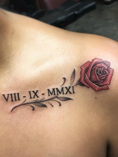 Collar Bone Tattoo For Men, Tatuagem Masculina Pequena, Roman Numeral Tattoos, Cute Hand Tattoos, Pretty Hand Tattoos, Bone Tattoos, Inspiration Tattoos, Pretty Tattoos For Women, Tattoos For Black Skin