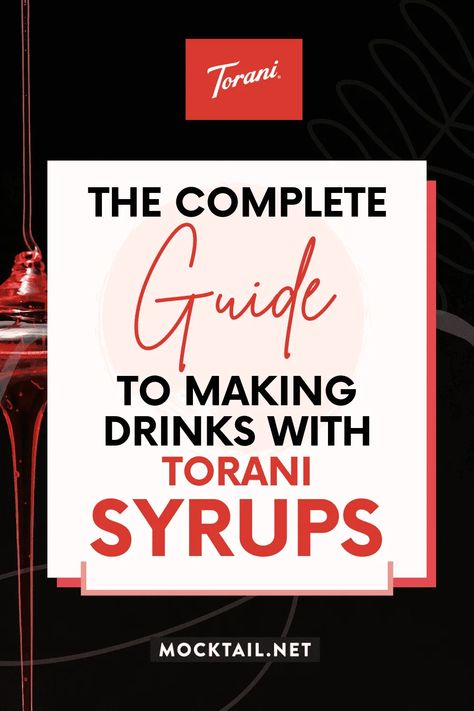 Sugar Free Syrup Recipe, Torani Syrup Recipes, Torani Recipes, Chocolate Syrup Recipes, White Chocolate Syrup, Torani Syrup, Peppermint Syrup, Drink Syrups, Cocktail Syrups