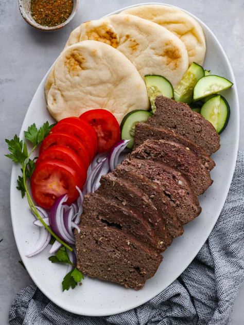 A great gyro starts with the meat that you use. Here's how to get yours perfectly seasoned and tender every time! Gyro Meat Seasoning, Gyros Meat, Homemade Gyro Meat, Homemade Gyro, Gyro Seasoning, Gyro Meat Recipe, Broccoli Pasta Salads, Gyro Recipe, Homemade Tzatziki Sauce