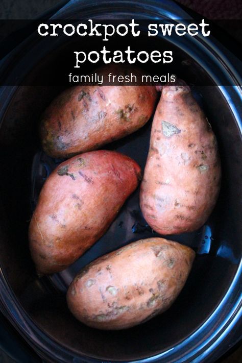 Crockpot Sweet Potatoes, Slow Cooker Hacks, Crock Pot Sweet Potatoes, Slow Cooker Sweet Potatoes, Best Slow Cooker Recipes, Family Fresh Meals, Paleo Crockpot, Cooking Sweet Potatoes, Best Slow Cooker