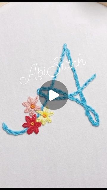 Hand Embroidery Letters, Stitch Tutorial, Embroidery Letters, Design Embroidery, Pattern Embroidery, Hand Embroidery Pattern, Hand Embroidery Art, Hand Embroidery Design, Letter A