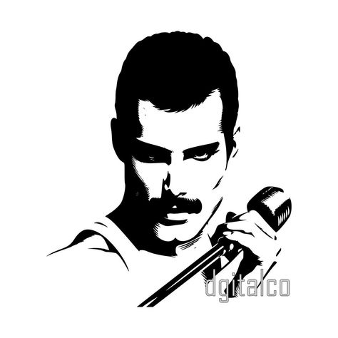 Pay homage to the iconic Freddie Mercury of Queen with our exclusive artwork download. Elevate your creative projects with this tribute to a rock music legend! Rock Band Silhouette, Freddie Mercury Crown, Freddie Mercury Silhouette, Freddie Mercury Drawing, Mercury Logo, Queen Artwork, Freddie Mercury Tattoo, Halloween Pumpkin Templates, Banksy Stencil