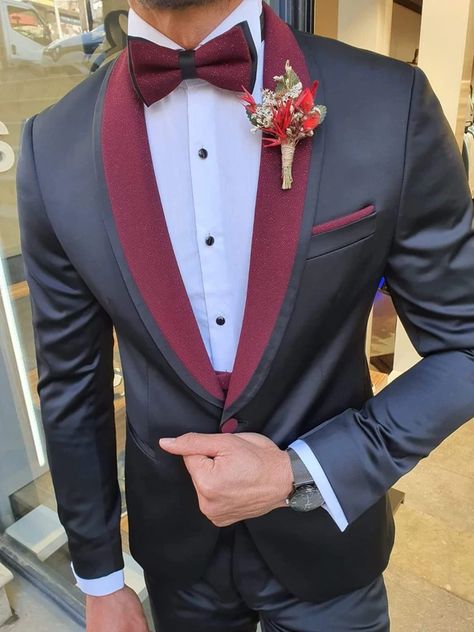 Tuxedos – Page 8 – brabion Groom Collection, Shawl Lapel Tuxedo, Tuxedo Colors, Red Quince, Shawl Collar Tuxedo, Red Tuxedo, Wedding Tux, Men's Wedding Outfit, Clothes Jacket