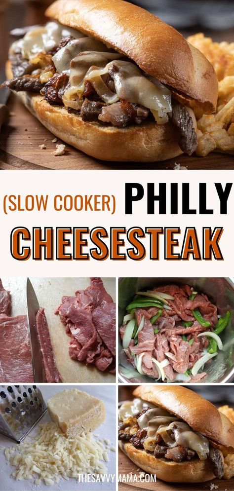 Craving a classic Philly cheesesteak without the hassle? Try these Slow Cooker Philly Cheesesteaks! This easy sandwich recipe combines tender beef and melted cheese for a mouthwatering meal. Perfect for busy nights, this slow cooker healthy recipe is both convenient and delicious. Dive into one of the best slow cooker recipes and enjoy a hearty, homemade cheesesteak that’s sure to impress your family and friends! Slow Cooker Cheesesteak, Homemade Cheesesteak, Slow Cooker Philly Cheese Steak, Philly Cheese Steak Crock Pot, Philly Cheese Steak Sandwich Recipe, Homemade Philly Cheesesteak, Slow Cooker Healthy, Philly Steak Sandwich, Philly Cheesesteak Recipe