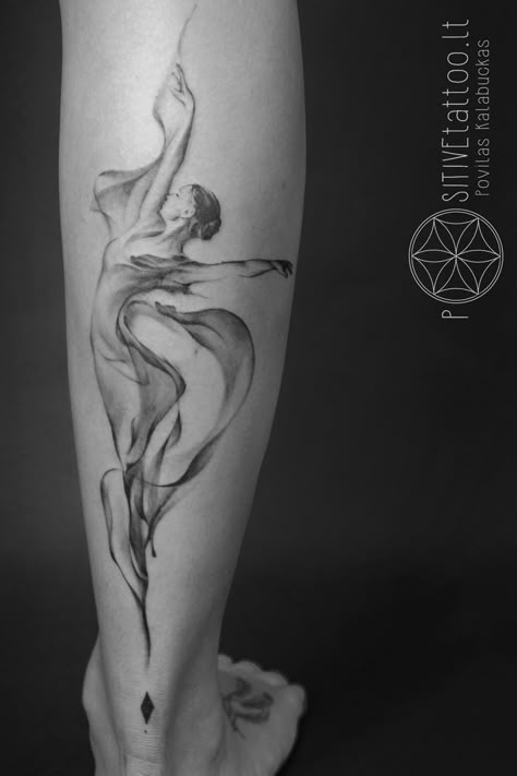 Dancer Tattoo Ideas Silhouettes, Dancer Tattoo Abstract, Abstract Dancer Tattoo, Woman Dancing Tattoo, Tattoos For Dancers, Dancing Women Tattoo, Dancers Tattoo, Dancer Tattoo Ideas, Movement Tattoo