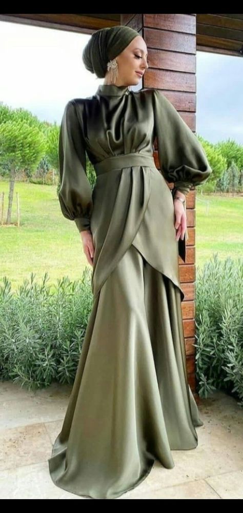 Satin Hijab Wedding Dress, Satin Dress Long Sleeve Hijab, Baju Braidsmaid Hijab, Gaun Satin Dresses Hijab, Silk Hijab Dress, Dress Perpisahan Hijab, Dress Satin Hijab Bridesmaid, Model Gamis Satin, Gaun Satin Hijab