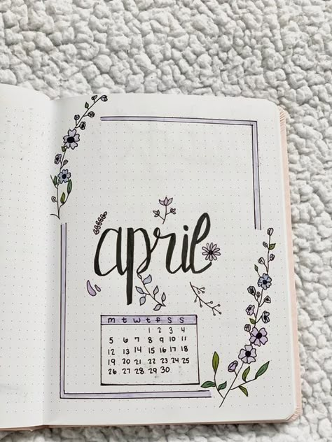 April Journal Ideas Aesthetic, April Book Journal Ideas, April Notebook Ideas, April Diary Ideas, April Drawing Ideas, April Bulletin Journal Ideas, April Journal Page, Bullet Journal April Theme, April Planner Ideas