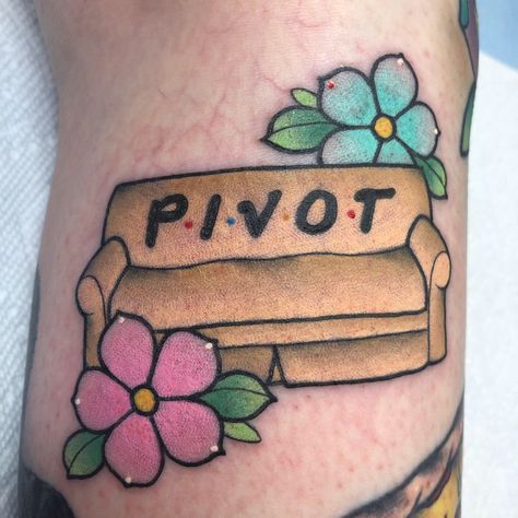 Friends Tv Inspired Tattoo, Friends Show Theme Tattoo, Subtle Friends Tv Show Tattoos, Friends Themed Tattoos, Friends Tv Show Inspired Tattoo, Gilmore Girls Tattoo, Tattoo Tv Shows, Umbrella Tattoo, Vegas Tattoo