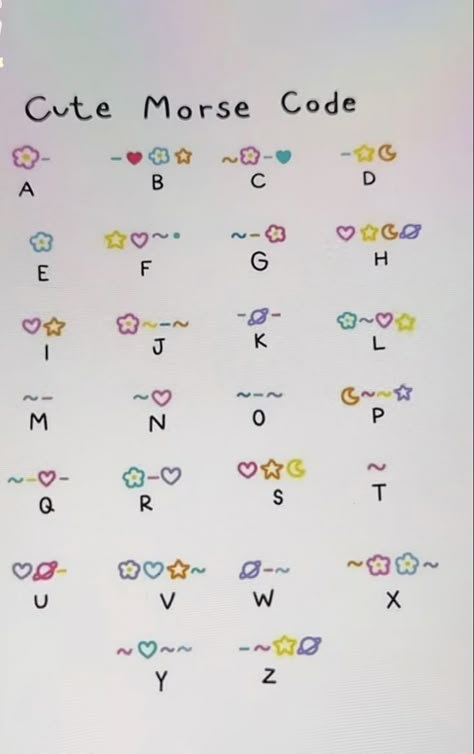 Cute Morse Code, Alphabet Code, Cute Easy Doodles, Śliczne Tatuaże, Hand Lettering Tutorial, Easy Doodles, Easy Doodle Art, Bullet Journal Lettering Ideas, Diary Ideas