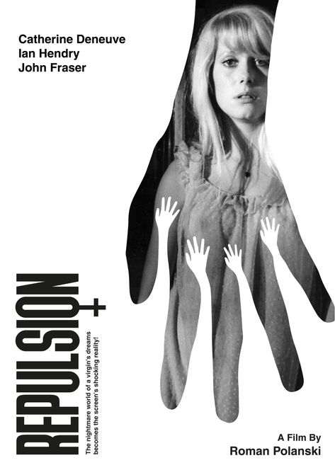 Repulsion (1965) [842 x 1192] [OC] Compulsion Movie, Contagion Movie Poster, Incantation Movie Poster, Repulsion 1965, Octopus Poster, Movie Poster Project, 1960s Horror Movie Posters, Movies To Watch Teenagers, Virgin Mary Art