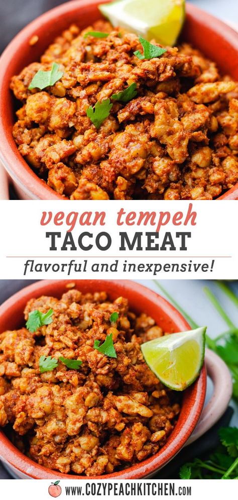 Vegetarian Taco Filling, Tempeh Tacos, Easy Tofu, Vegan Tacos Meat, Vegan Tempeh, Vegetarian Meat, Tempeh Recipes, Vegetarian Tacos, Vegan Tofu