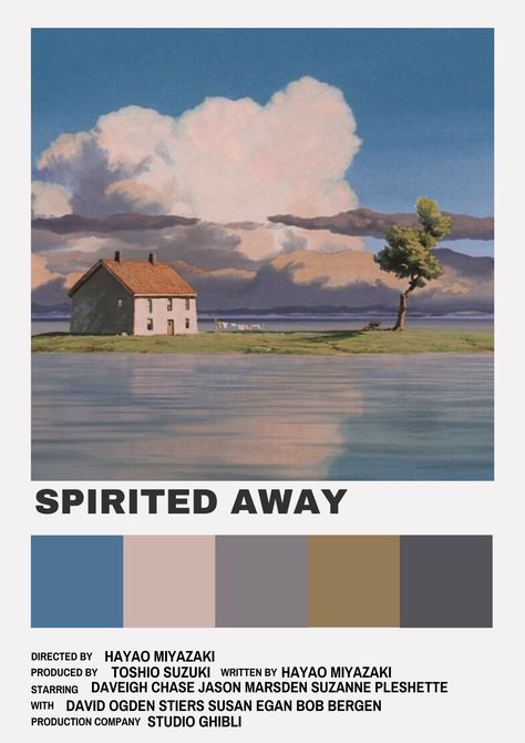 Wall Prints Aesthetic Studio Ghibli, Ghibli Aesthetic Poster, Studio Ghibli Aesthetic Poster, Studio Ghibli Colors, Studio Ghibli Color Pallete, Studio Ghibli Colour Palette, Color Palette For Poster, Ponyo Color Palette, Studio Ghibli Poster Aesthetic