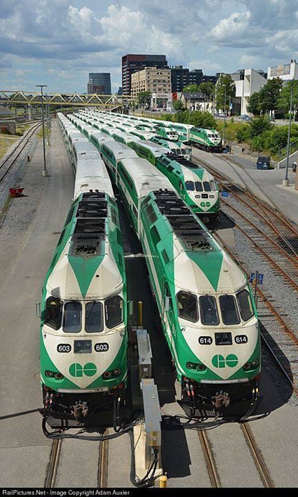 Toronto Transit, People From The Past, Go Transit, Land Transport, Train Photos, Railroad Art, Commuter Train, Canada Eh, Public Transit