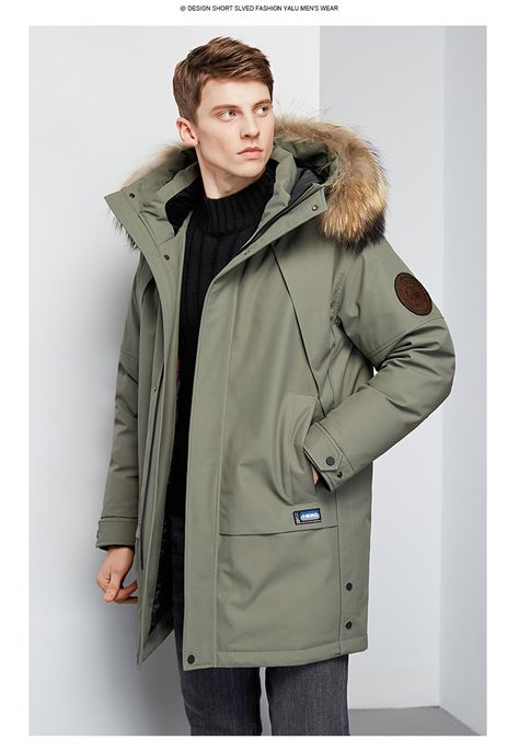 Business Plus Size, Parka Outfit, Gentleman's Wardrobe, Men Parka, Duck Down Jacket, Winter Parka, Mens Parka, Winter Jacket Men, White Duck