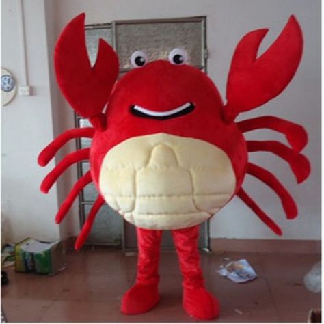 Red Crab Mascot Costumes Halloween Crab, Crab Costume, Cartoon Crab, Crab Cartoon, Octopus Costume, Christmas Party Costume, All Cartoon Characters, Birthday Props, Cartoon Character Costume