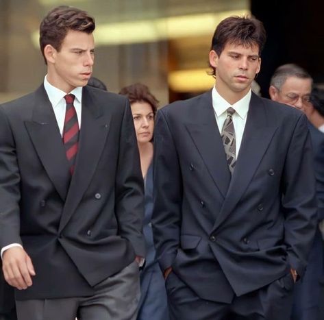 Erik And Lyle Menendez Court, Menendez Brothers Costume, Erik And Lyle Menendez Smiling, Lyle Menendez Rare, Erik And Lyle Menendez Rare, Mendez Brothers, Daily Routine Planner, Nikki Sixx, Routine Planner