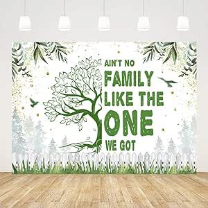 Family Reunion Backdrop, Tree Leaves, Green Trees, Family Reunion, Family Tree, The One, Party Decorations, Green