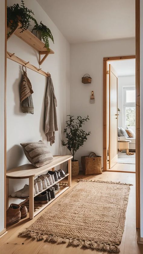 Smart Hallway Storage, Small Home Hallway Ideas, Narrow Hallway Styling, Small Apartment Hallway, Entryway Ideas Small Apartment, Small Hallway Storage, Small Entryway Storage Ideas, Hallway Storage Ideas, Entryway Solutions