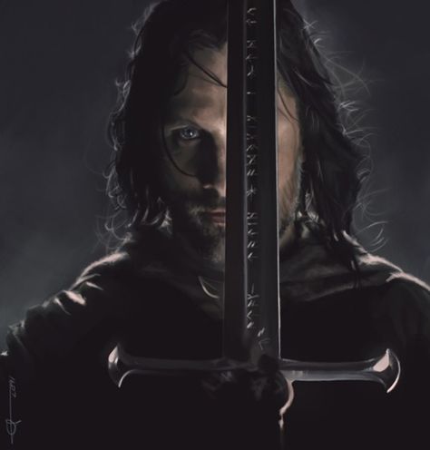 Aragorn and cool sword. =D Aragorn Lotr, Lord Of Rings, Lord Of The Rings Tattoo, The Hobbit Movies, Into The West, Lotr Art, Bilbo Baggins, Sea Wallpaper, Ring Tattoos