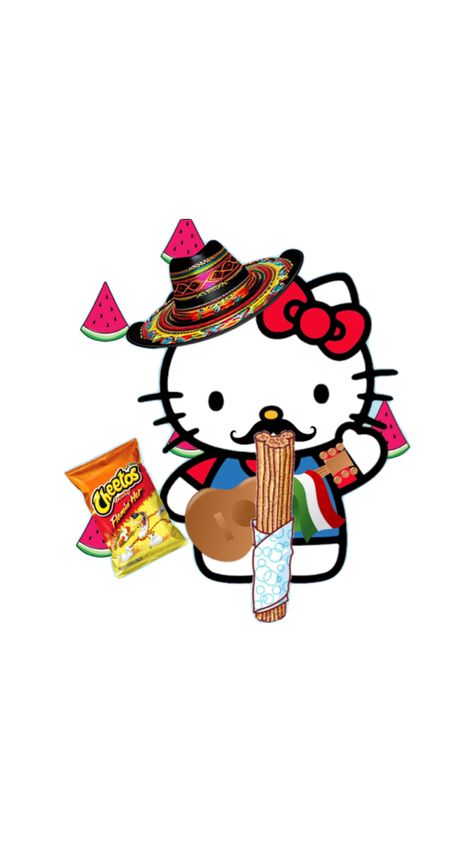 Mexican Hello Kitty, Hello Kitty Live Wallpaper, Funny Mexican Pictures, Hispanic Aesthetic, Spiderman Web, Hello Kitty Wallpaper Hd, Hello Kitty Images, Hello Kitty Backgrounds, Sanrio Wallpaper