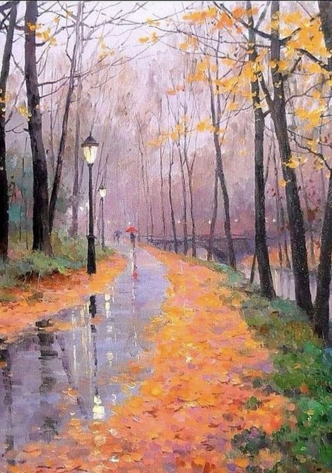 Russian Painter Russian Landscape, Pastel Sec, Landscape Art Painting, Painting Gallery, Russian Artists, Autumn Landscape, Autumn Art, British Artist, Oil Painting Landscape