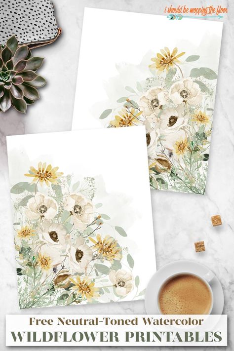 Watercolor Neutral Colors, Free Printable Watercolor Wall Art, Free Boho Printable, Free 8x10 Printable Wall Art, Free Flower Printables, Free Floral Printables, Free Botanical Printables, Free Watercolor Printable, Botanical Prints Free