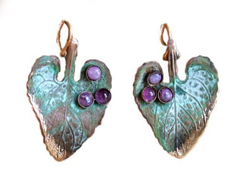 PRICES MAY VARY. Verdigris Patina Solid Brass Leaf Earrings - Amethyst, Chariote Lightweight Earrings are 1 inch wide x 1.5 inches high 24k Gold Plated Museum Latches (Leverbacks) Verdigris Patina Solid Brass Leaf Earrings - Amethyst, Chariote Includes Artist's Statement and Designer Velvet Pouch with Trademark Tag. Verdigris Patina Solid Brass Leaf Earrings - Genuine Amethyst and Chariote Semi-precious Stones Verdigris Patina Solid Brass Leaf Earrings - Amethyst, Chariote Made in the USA Highly Pmc Earrings, Initial Earrings, Ashes Jewelry, Gold Pearl Earrings, Art Deco Earrings, Lightweight Earrings, Jade Jewelry, Pendant Design, Acrylic Earrings