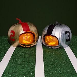 Football Pumpkin Carving, Fun Halloween Ideas, Football Pumpkin, Halloween Decorating Ideas, Pumpkin Carving Designs, Pumpkin Carving Ideas, Pumpkin House, Pumpkin Projects, Fun Halloween Decor