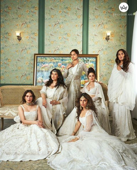 The stunning Sabyasachi 'Dusty Olive' Wallpaper graces the backdrop in @lifestylesasindia's photoshoot with the women of Heeramandi—a true blend of elegance and heritage. . . . {Home styling, Summer Refresh, Home Styling Inspo, Summer Home, Summer Home Decor} . . . #VRSA #VRSAhome #Hometrends #Homedecoration #Indianhomedecor #SouthAisain #Indianhome #Homeinspo #Homeinspiration #Homedecor #newcollections Heeramandi Outfits, Body Progress, Refresh Home, Royalcore Aesthetic, Bollywood Aesthetic, Scrapbook Inspo, Aditi Rao, Royal Indian, Traditional Indian Dress