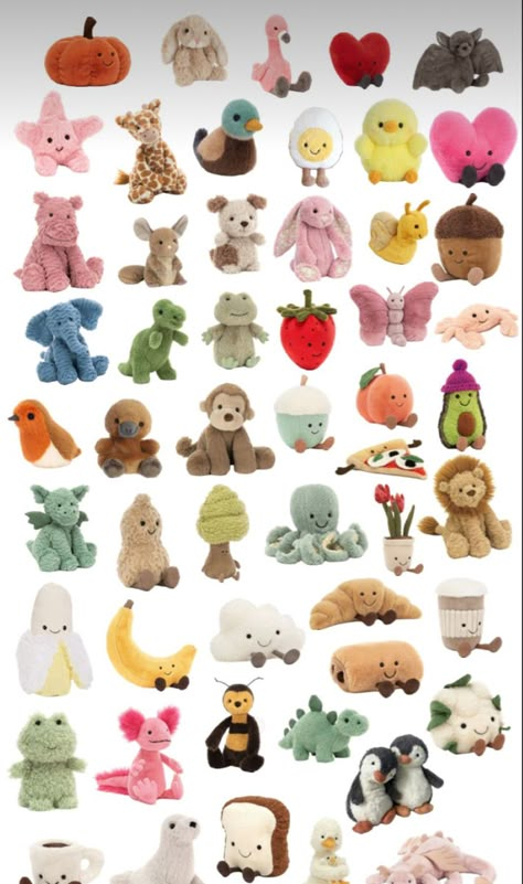 Cute Plushies, Jellycat Stuffed Animals, Cute Squishies, Cute Birthday Ideas, Efficient Storage, Gift Inspo, Cute Animals Images, Cute Stuffed Animals, Birthday Wishlist