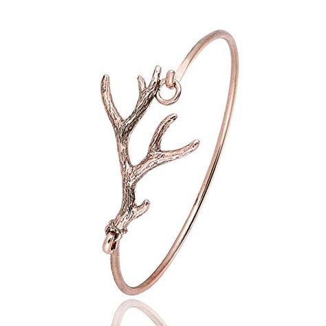 RUXIANG Deer Antlers Vintage Cuff Bangle Bracelet for Women Girls (rose gold) Vintage Bangle Bracelets, Vintage Bangles, Cuff Bangle Bracelet, Necklace Chain Lengths, Deer Antlers, Colorful Bracelets, Bracelet For Women, Cuff Bangles, Heart Bracelet