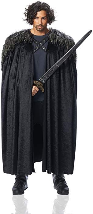 Amazon.com: Costume Culture Men's Big Medieval Cape Adult Deluxe, Black, Standard: Clothing Aragorn Costume, Jon Snow Costume, Medieval Cape, Fur Cloak, Medieval King, Medieval Cloak, Fur Costume, Game Of Thrones Costumes, Prince Costume